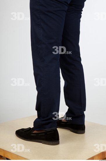 Calf Black Formal Trousers Studio photo references