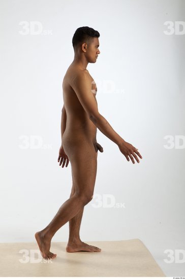 Whole Body Man Animation references Black Nude Formal Slim Studio photo references