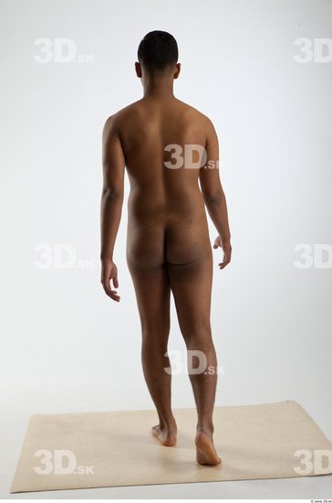 Whole Body Man Animation references Black Nude Formal Slim Studio photo references