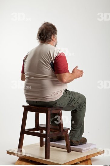 Whole Body Man Artistic poses White Casual Overweight Bearded