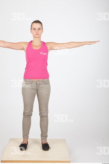 Whole Body T poses Casual Slim Studio photo references