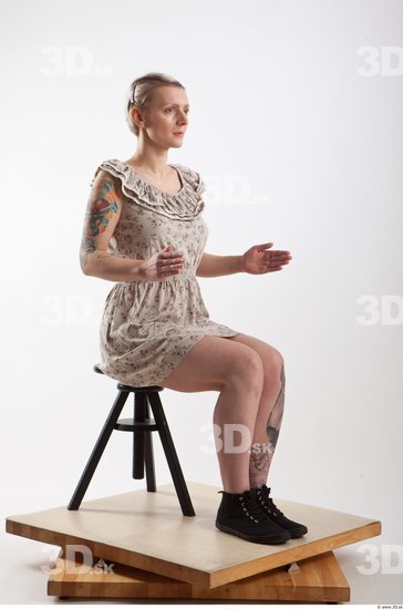 Whole Body Woman Artistic poses White Tattoo Casual Slim