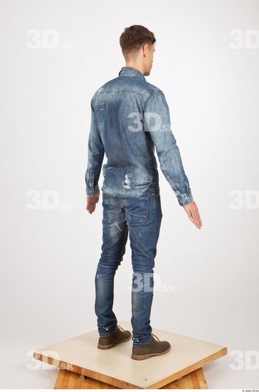 Whole Body Man Animation references Casual Jeans Slim Studio photo references