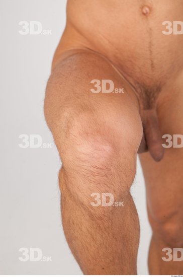 Knee Man Nude Slim Studio photo references