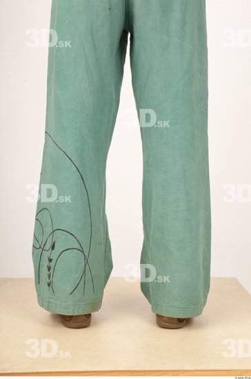 Calf Woman Casual Trousers Slim Studio photo references