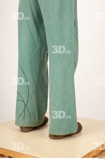 Calf Woman Casual Trousers Slim Studio photo references