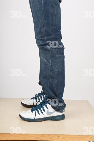 Calf Man Casual Jeans Studio photo references