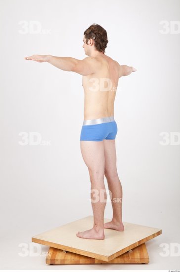 Whole Body Man T poses Underwear Shorts Studio photo references