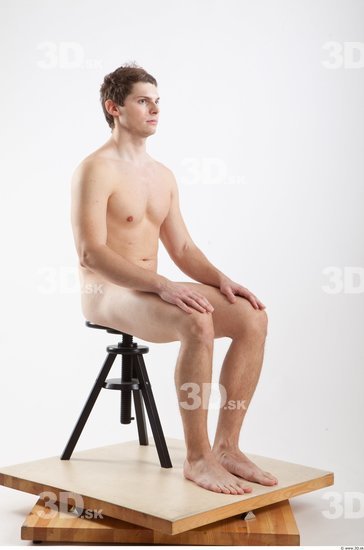 Whole Body Man Artistic poses White Nude Athletic