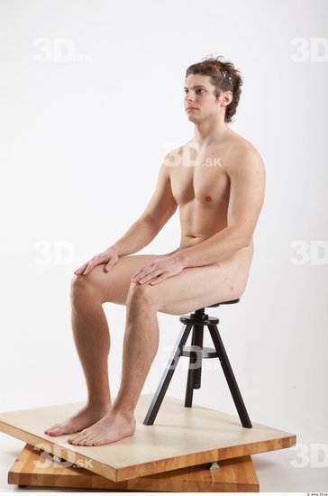 Whole Body Man Artistic poses White Nude Athletic