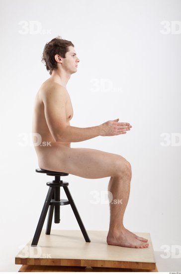 Whole Body Man Artistic poses White Nude Athletic