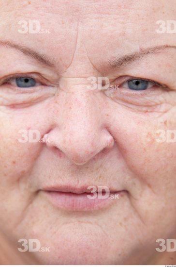 Nose Woman White Casual Average Wrinkles