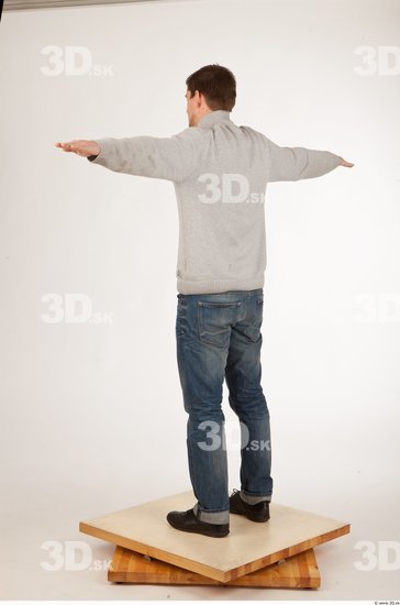 Whole Body Man T poses Casual Studio photo references