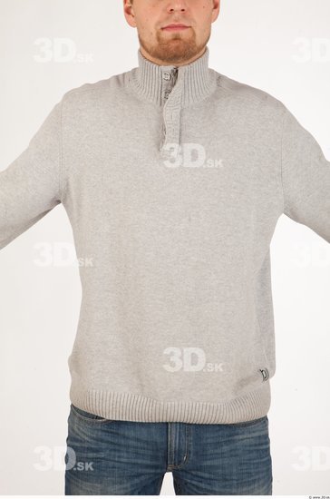 Upper Body Man Casual Sweater Studio photo references