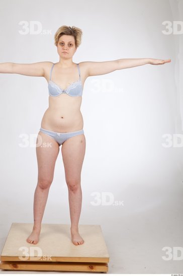 Whole Body Woman T poses Underwear Average Studio photo references