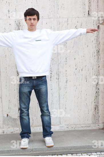 Whole Body Man T poses White Casual Average