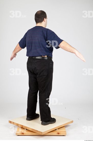 Whole Body Man White Casual Overweight Studio photo references