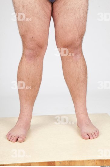 Whole Body Man White Underwear Overweight Studio photo references