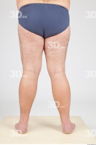 Whole Body Man White Underwear Overweight Studio photo references