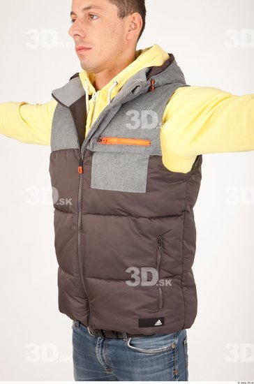 Upper Body Man Casual Vest Athletic Studio photo references