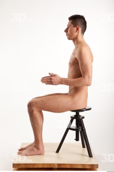 Whole Body Man Artistic poses White Nude Athletic