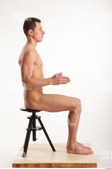 Whole Body Man Artistic poses White Nude Athletic