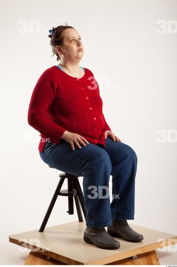 Whole Body Woman Artistic poses White Casual Overweight