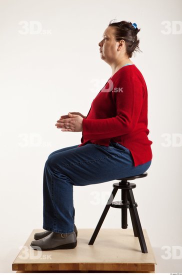 Whole Body Woman Artistic poses White Casual Overweight