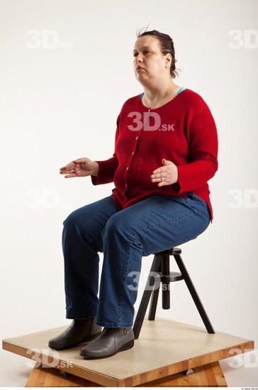 Whole Body Woman Artistic poses White Casual Overweight