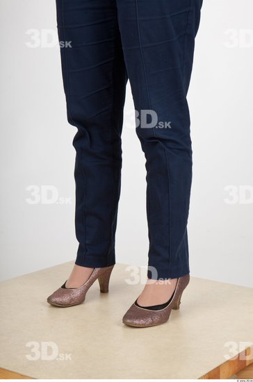 Calf Woman Formal Trousers Slim Studio photo references