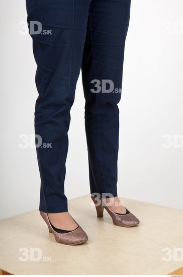 Calf Woman Formal Trousers Slim Studio photo references