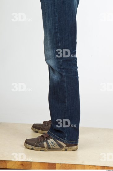 Calf Man Casual Jeans Average Studio photo references