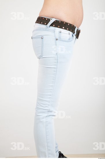 Thigh Woman Casual Jeans Slim Studio photo references