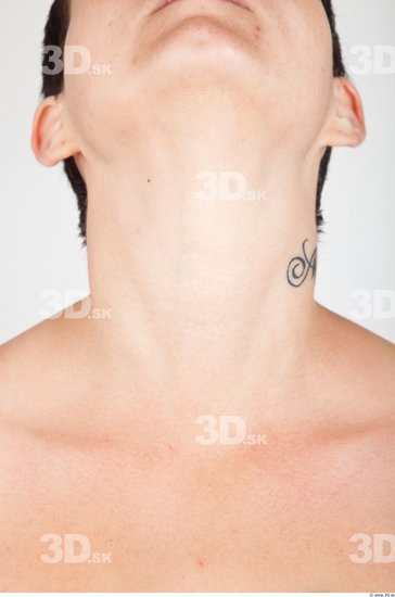 Neck Woman Tattoo Nude Slim Studio photo references