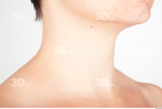 Neck Woman Nude Slim Studio photo references