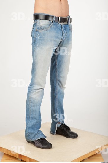 Leg Man Casual Jeans Athletic Studio photo references