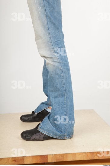 Calf Man Casual Jeans Athletic Studio photo references