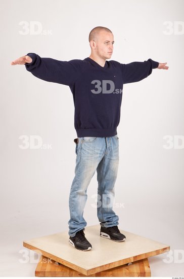 Whole Body Man Animation references T poses Casual Average Studio photo references