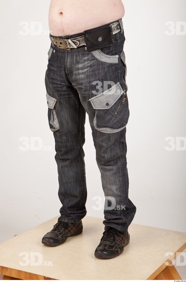 Leg Man Casual Jeans Average Wrinkles Studio photo references