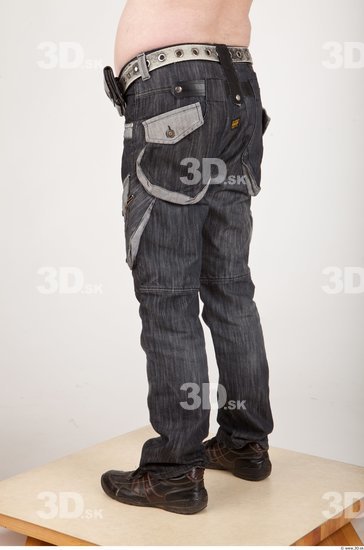 Leg Man Casual Jeans Average Wrinkles Studio photo references