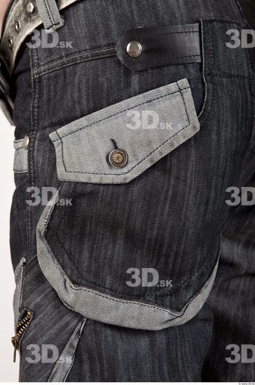 Man Casual Jeans Average Wrinkles Studio photo references