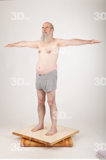 Whole Body Man T poses Underwear Shorts Average Wrinkles Studio photo references