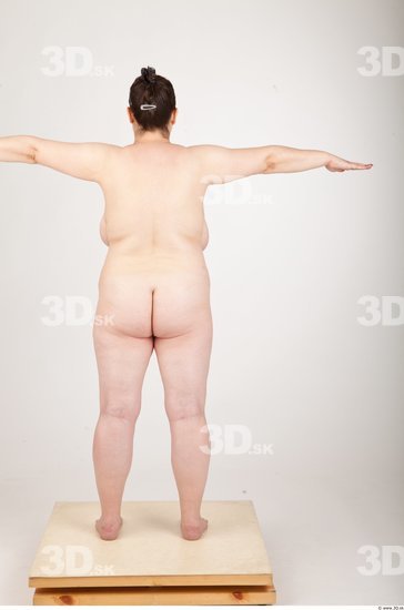 Whole Body Woman Animation references T poses Nude Chubby Studio photo references