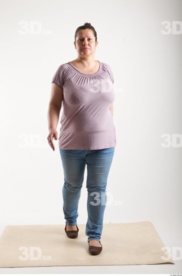 Whole Body Woman Animation references White Casual Chubby