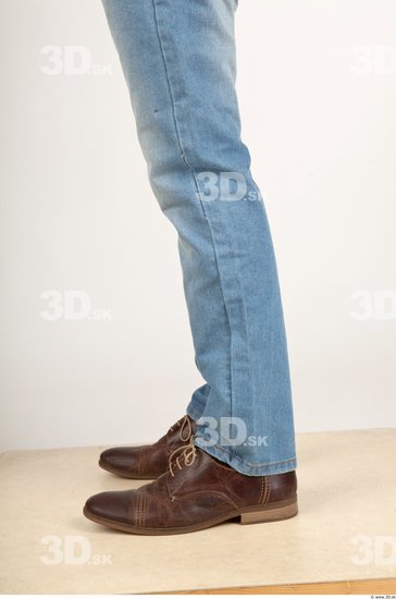 Calf Man Casual Jeans Average Studio photo references