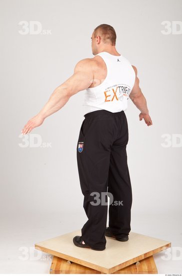 Whole Body Man White Sports Muscular Studio photo references