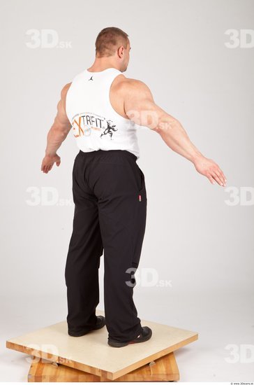 Whole Body Man White Sports Muscular Studio photo references