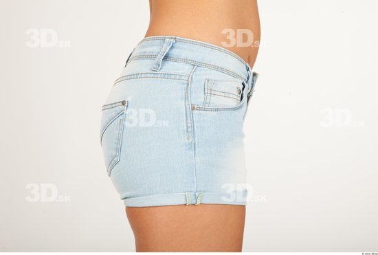 Bottom Hair Woman Casual Shorts Slim Studio photo references