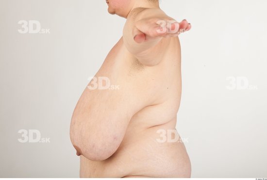 Back Breast Woman Nude Muscular Overweight Studio photo references