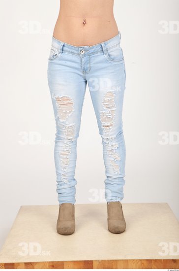 Leg Woman Casual Jeans Slim Studio photo references